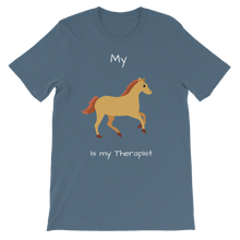 Load image into Gallery viewer, My Horse is My Therapist (White) Classic Kids T-Shirt