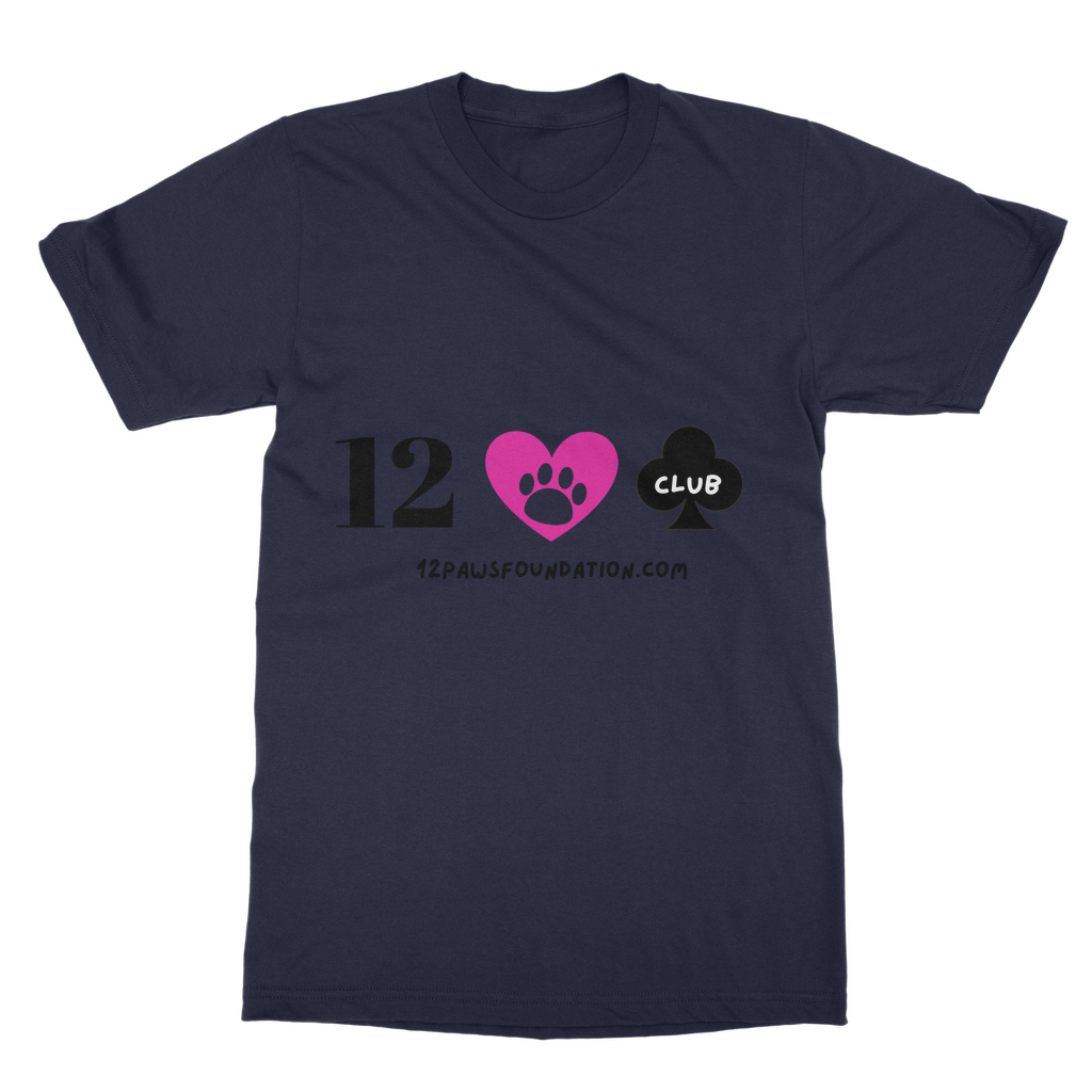 (Black Lettering) 12 Paws Club Classic Adult T-Shirt
