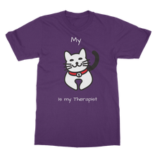 Load image into Gallery viewer, My Cat is My Therapist (White) Classic Adult T-Shirt