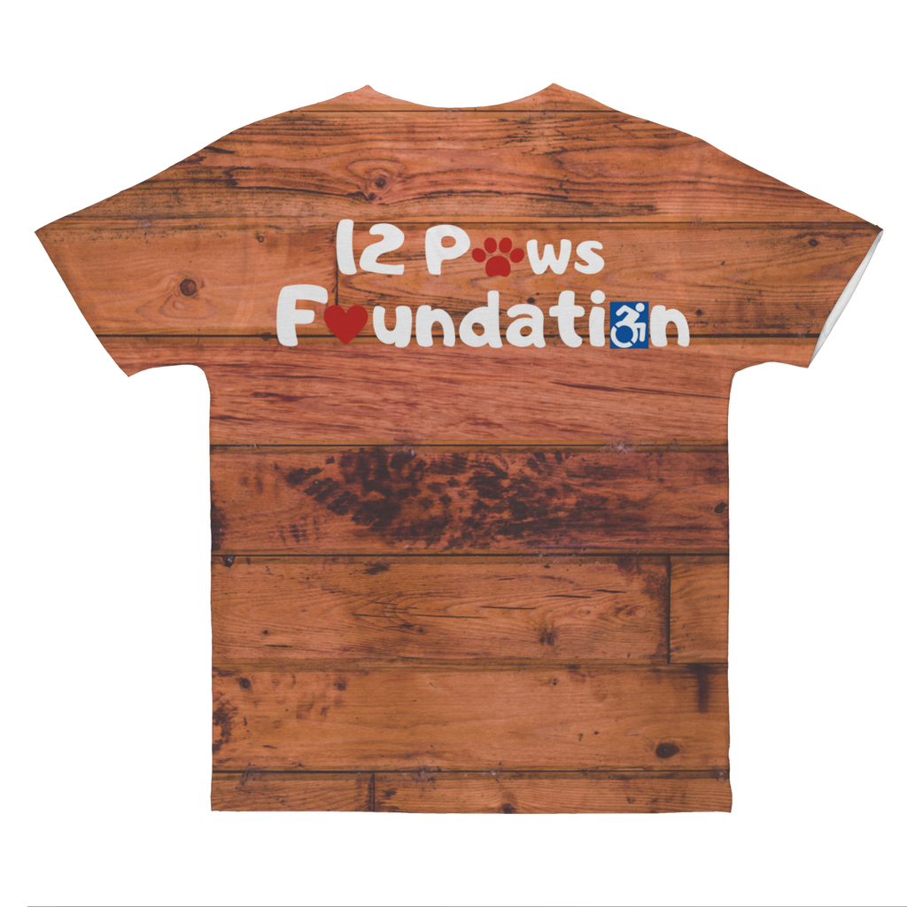 Knock on Wood 12 Paws Pattern Classic Sublimation Adult T-Shirt