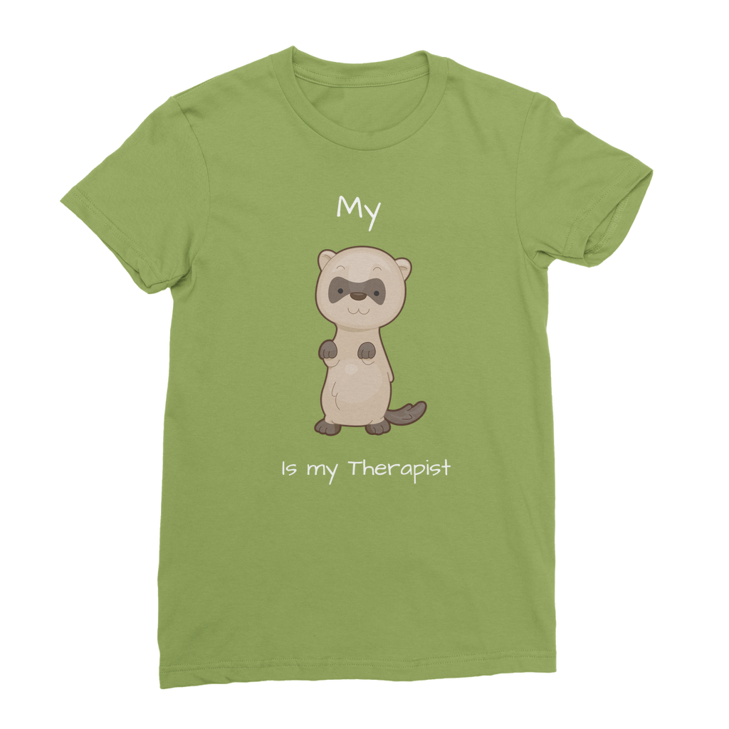 My Ferret is My Therapist (White) Classic Women's T-Shirt