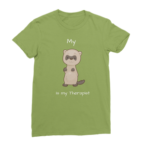 My Ferret is My Therapist (White) Classic Women's T-Shirt
