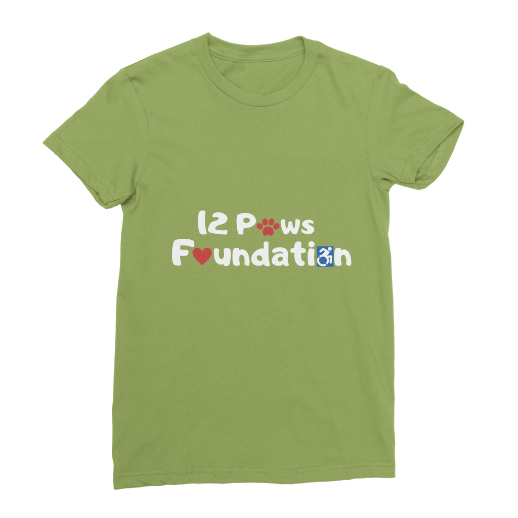 (White Lettering) 12 Paws Foundation Classic Women's T-Shirt