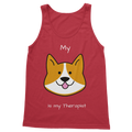My Dog is My Therapist (White) Classic Women's Tank Top