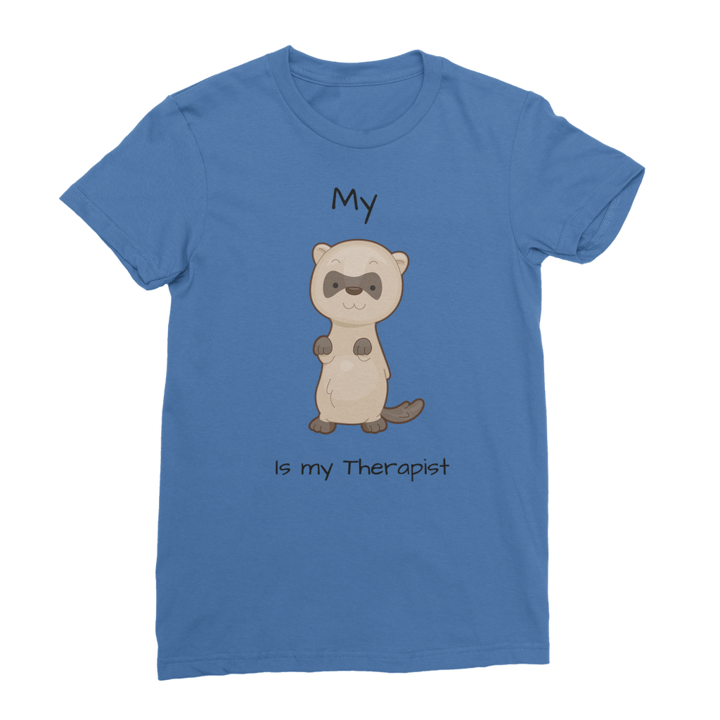 My Ferret is My Therapist (Black) Classic Women's T-Shirt