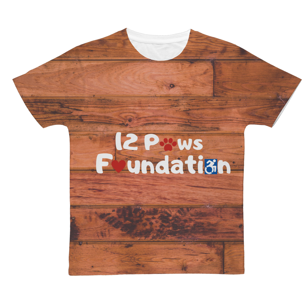 Knock on Wood 12 Paws Pattern Classic Sublimation Adult T-Shirt