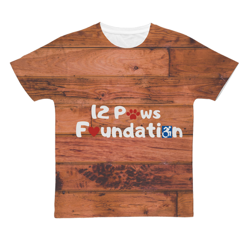 Knock on Wood 12 Paws Pattern Classic Sublimation Adult T-Shirt