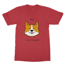 Load image into Gallery viewer, (Black) My Dog is my Therapist Classic Heavy Cotton Adult T-Shirt