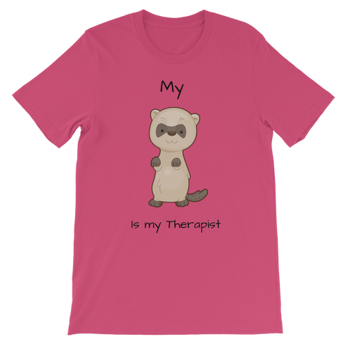 My Ferret is My Therapist (Black) Classic Kids T-Shirt