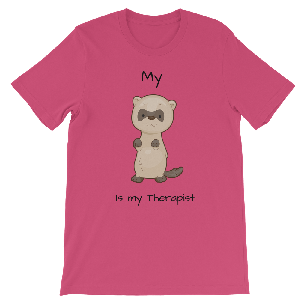 My Ferret is My Therapist (Black) Classic Kids T-Shirt