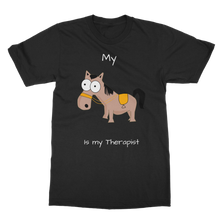 Load image into Gallery viewer, My Crazy Horse is my Therapist (White) Classic Adult T-Shirt