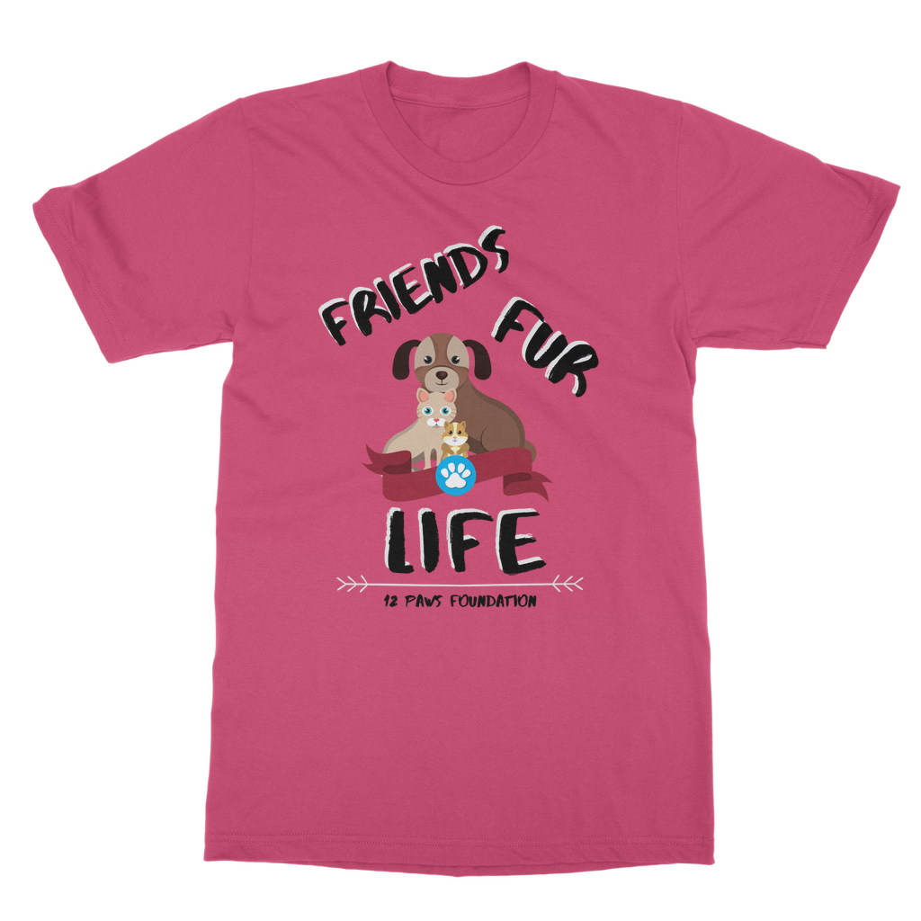 (Black Lettering) Friends Fur Life Classic Adult T-Shirt