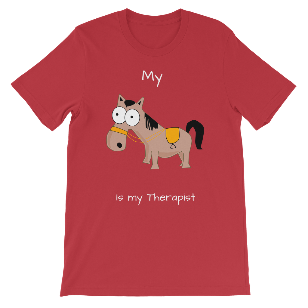 My Crazy Horse is my Therapist (White) Classic Kids T-Shirt