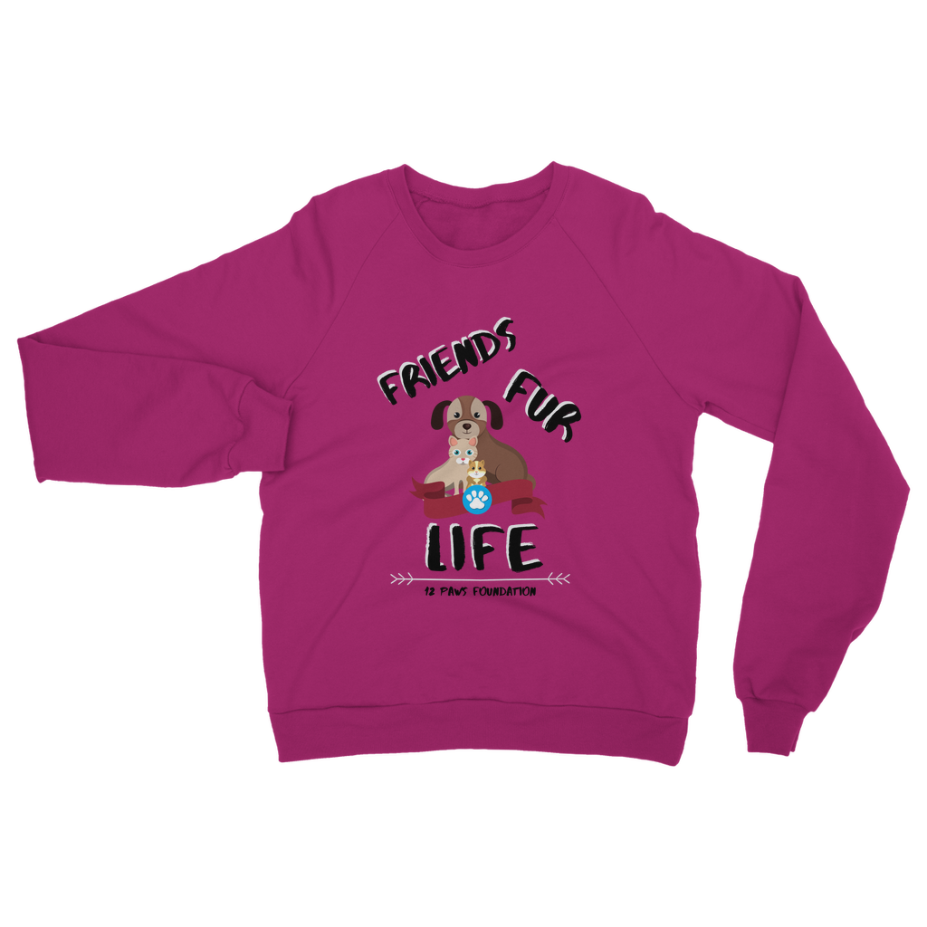 (Black Lettering) Friends Fur Life Classic Adult Sweatshirt