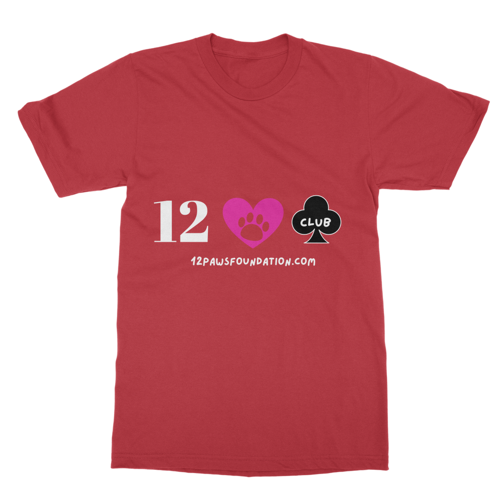 12 Paws Club (White Lettering) Classic Adult T-Shirt