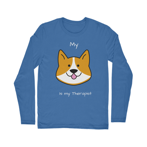 My Dog is My Therapist (White) Classic Long Sleeve T-Shirt