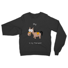 Load image into Gallery viewer, My Crazy Horse is my Therapist (White) Classic Adult Sweatshirt