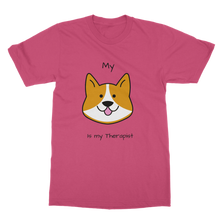 Load image into Gallery viewer, (Black) My Dog is my Therapist Classic Heavy Cotton Adult T-Shirt