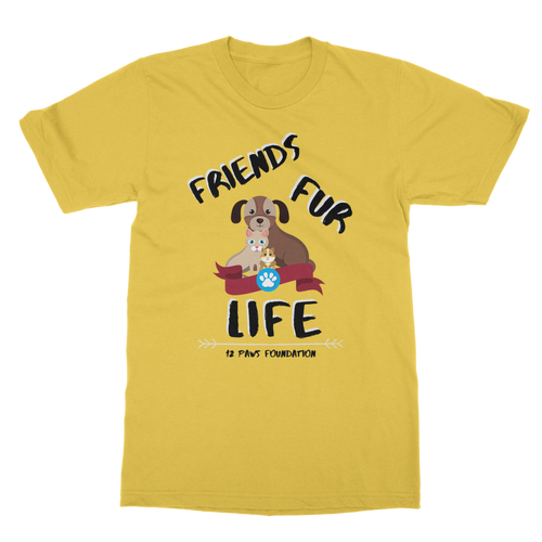 (Black Lettering) Friends Fur Life Classic Adult T-Shirt