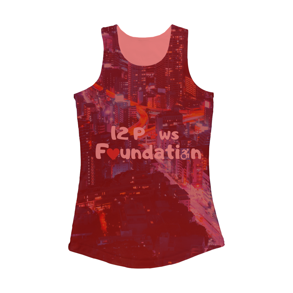 12 Paws Night Lights Pattern Women Performance Tank Top