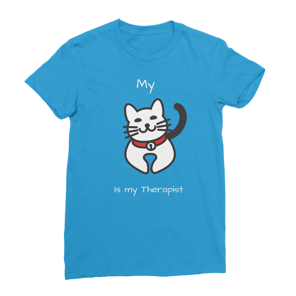 My Cat is My Therapist (White) Classic Women's T-Shirt