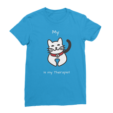 Load image into Gallery viewer, My Cat is My Therapist (White) Classic Women&#39;s T-Shirt