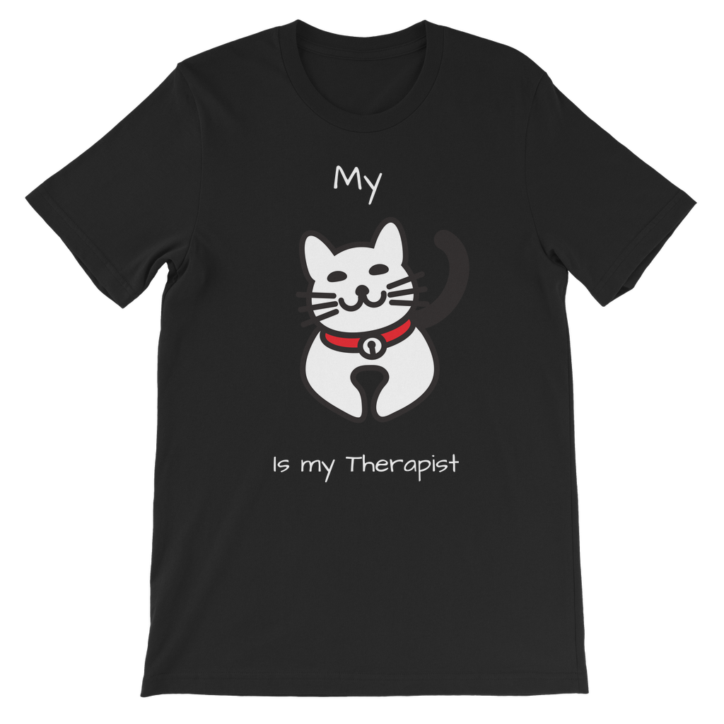 My Cat is My Therapist (White) Classic Kids T-Shirt