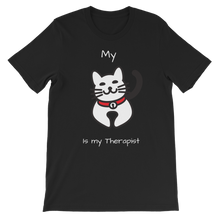 Load image into Gallery viewer, My Cat is My Therapist (White) Classic Kids T-Shirt