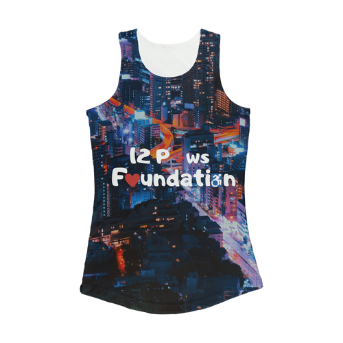 12 Paws Night Lights Pattern Women Performance Tank Top