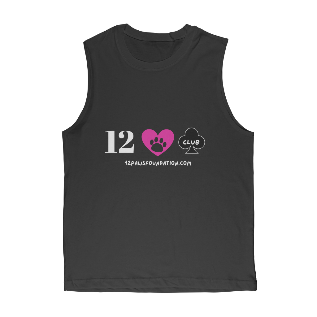 12 Paws Club (White Lettering) Classic Adult Muscle Top