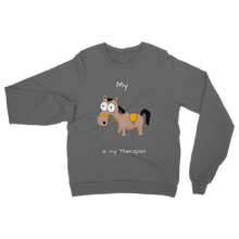 Load image into Gallery viewer, My Crazy Horse is my Therapist (White) Classic Adult Sweatshirt