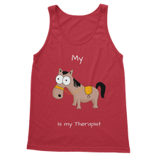 Load image into Gallery viewer, My Crazy Horse is my Therapist (White) Classic Women&#39;s Tank Top