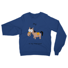 Load image into Gallery viewer, My Crazy Horse is My Therapist (Black) Classic Adult Sweatshirt