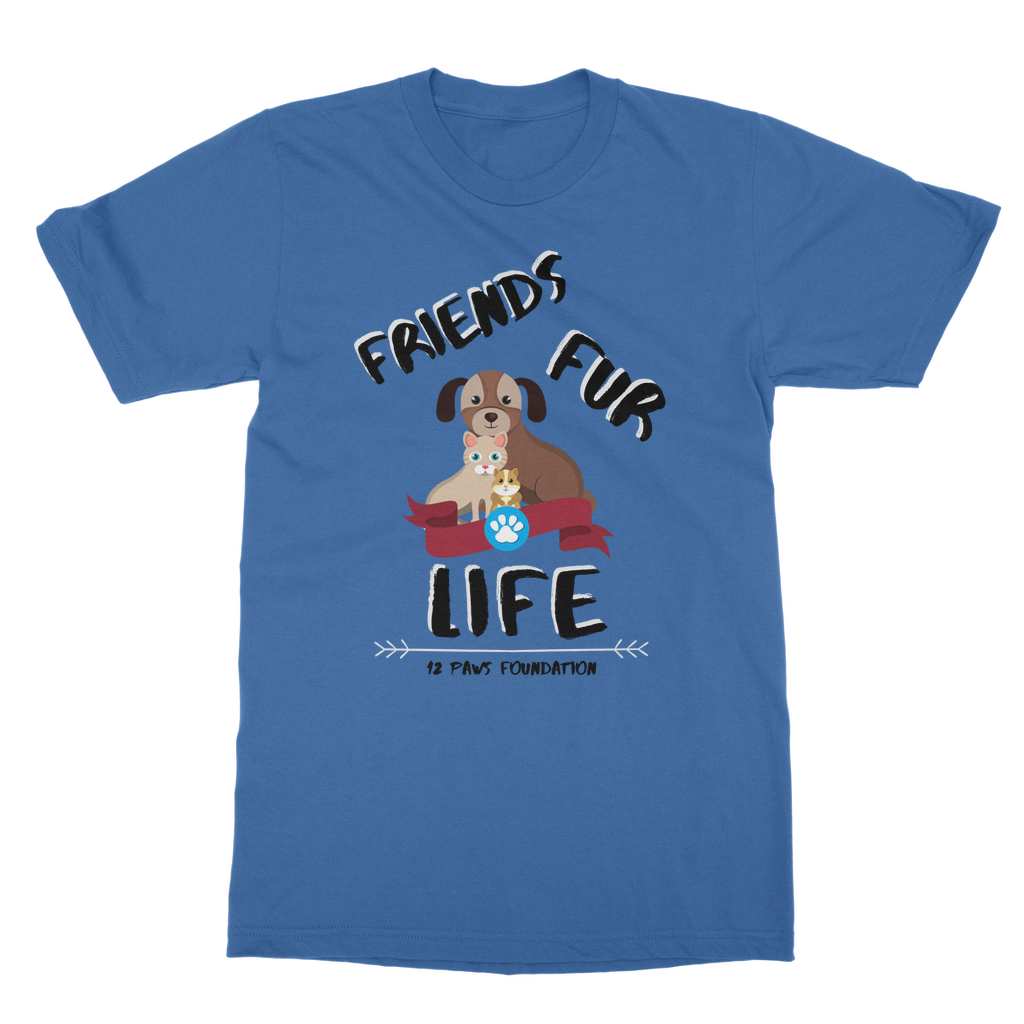 (Black Lettering) Friends Fur Life Classic Adult T-Shirt