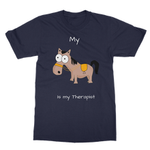 Load image into Gallery viewer, My Crazy Horse is my Therapist (White) Classic Adult T-Shirt
