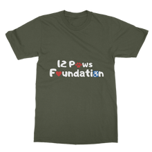 Load image into Gallery viewer, (White Lettering) 12 Paws Foundation Classic Adult T-Shirt