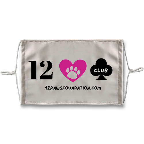 (Black Lettering) 12 Paws Club Sublimation Face Mask + 10 Replacement Filters