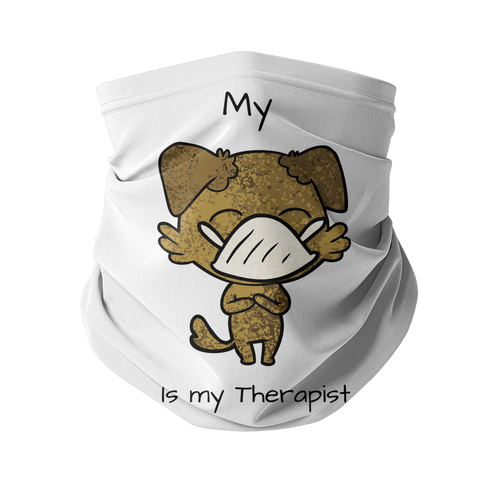 (Black) My ?? is My Therapist Sublimation Neck Gaiter