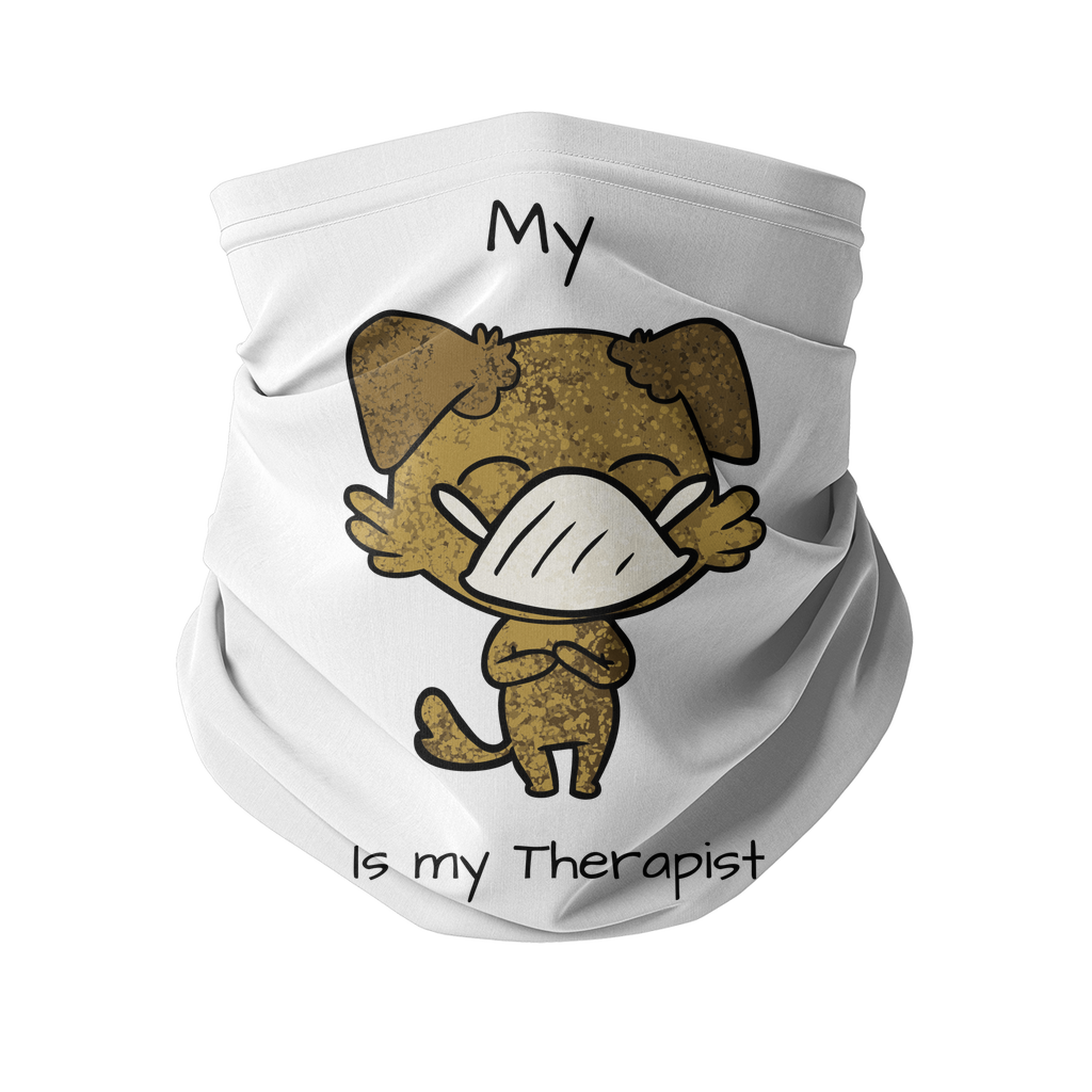 (Black) My ?? is My Therapist Sublimation Neck Gaiter