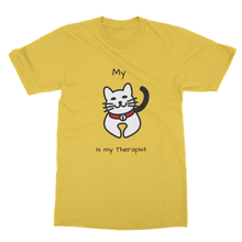 Load image into Gallery viewer, (Black) My Cat is My Therapist Classic Adult T-Shirt