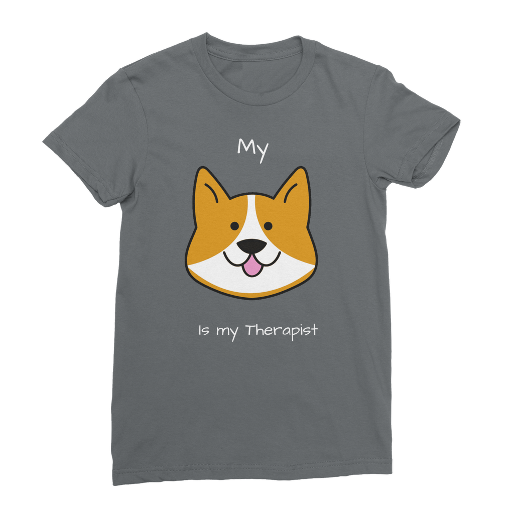 My Dog is My Therapist (White) Classic Women's T-Shirt