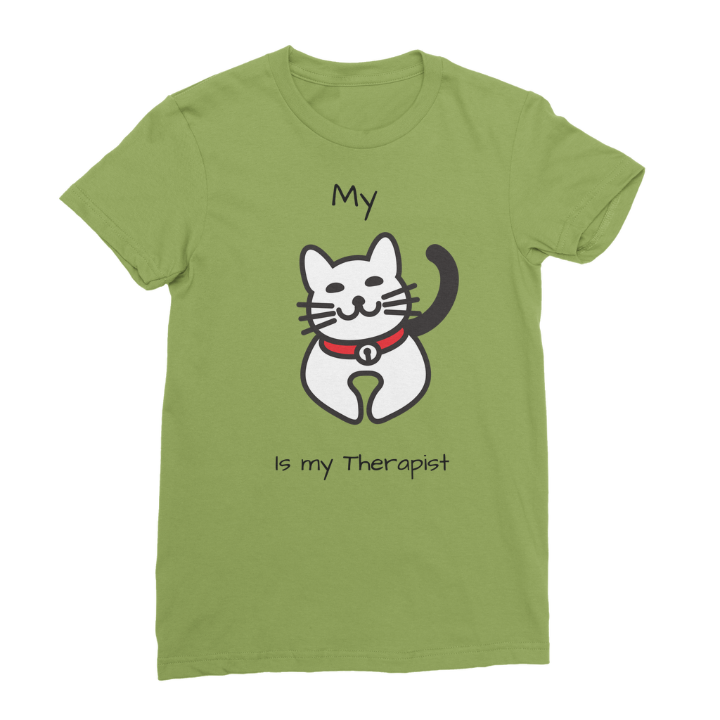 (Black) My Cat is My Therapist Classic Women's T-Shirt