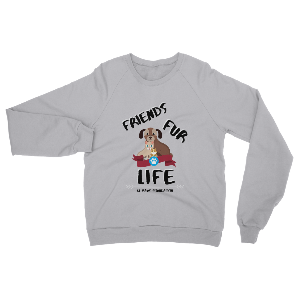 (Black Lettering) Friends Fur Life Classic Adult Sweatshirt