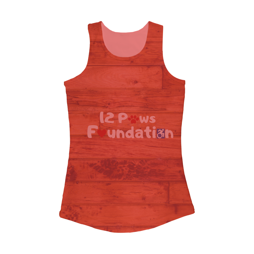 Knock on Wood 12 Paws Pattern Women Performance Tank Top