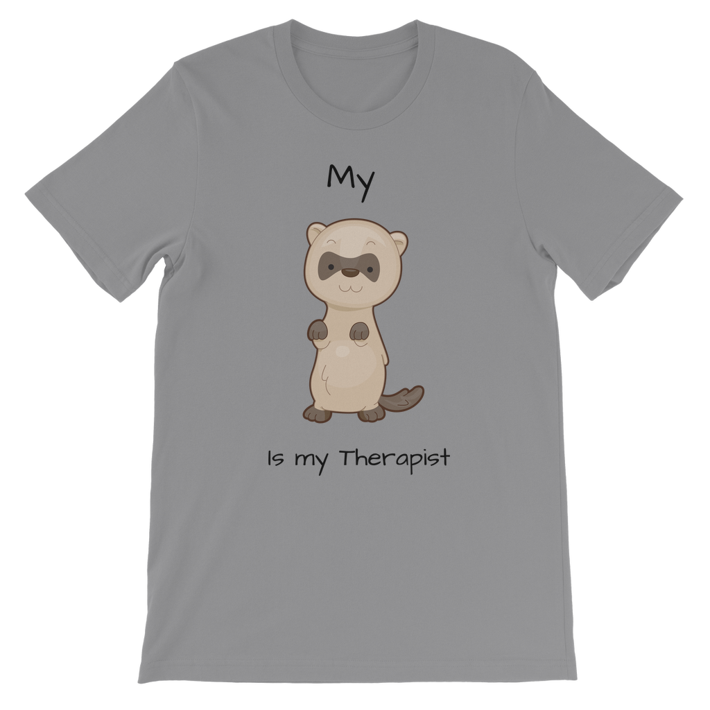 My Ferret is My Therapist (Black) Classic Kids T-Shirt
