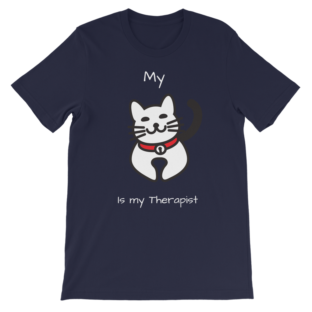 My Cat is My Therapist (White) Classic Kids T-Shirt