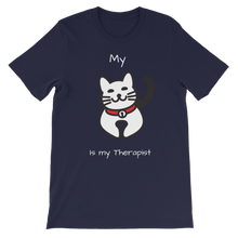 Load image into Gallery viewer, My Cat is My Therapist (White) Classic Kids T-Shirt