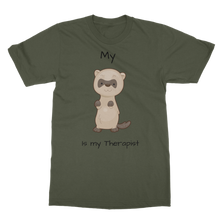 Load image into Gallery viewer, My Ferret is My Therapist (Black) Classic Adult T-Shirt