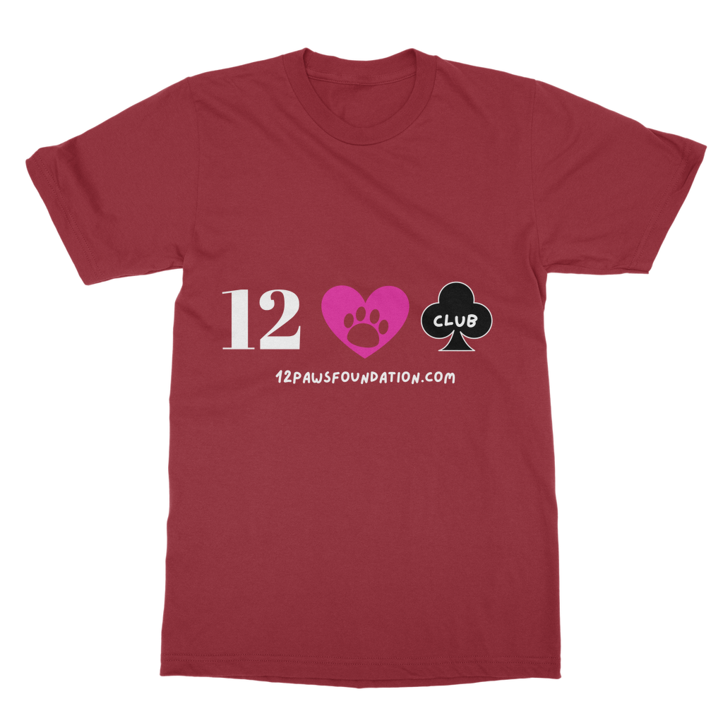 12 Paws Club (White Lettering) Classic Adult T-Shirt