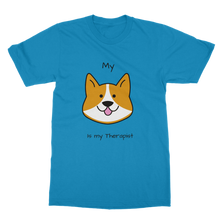 Load image into Gallery viewer, (Black) My Dog is my Therapist Classic Heavy Cotton Adult T-Shirt